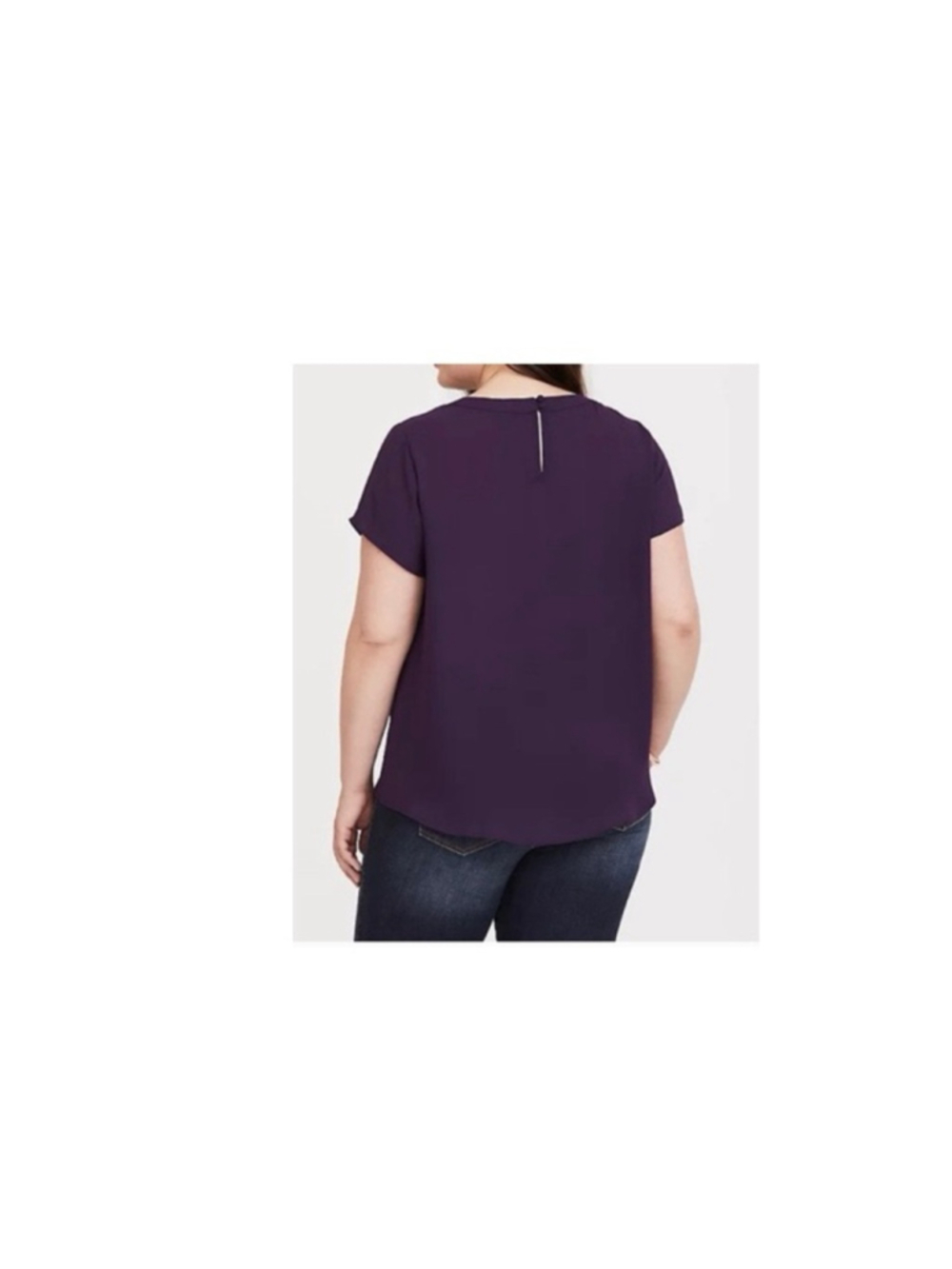 Torrid Georgette Cage Neck Purple Top NWT‎ - Picture 8 of 9